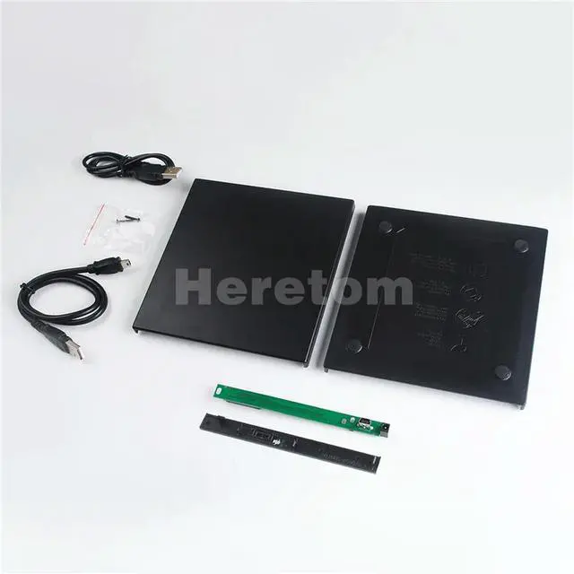 Alt view image 2 of 3 - Hard Plastic Slim ABS USB 2.0 12.7mm IDE/ PATA to SATA DVD-ROM External Enclosure Case For CD/DVD Optical Drive