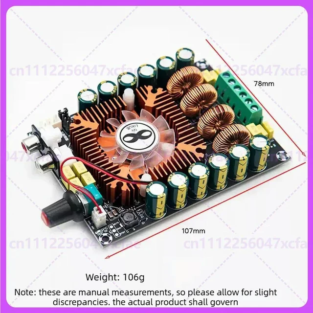 Alt view image 5 of 6 - For TDA7498E 2.0 Channel Amplifier Board 160W*2 BTL Stereo Audio Module