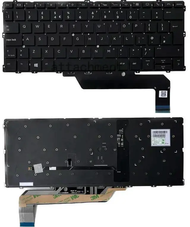 Alt view image 2 of 2 - US Layout Laptop Keyboard for EliteBook X360 1040 G7 EliteBook X360 1040 G8 Backlit Black Without Frame