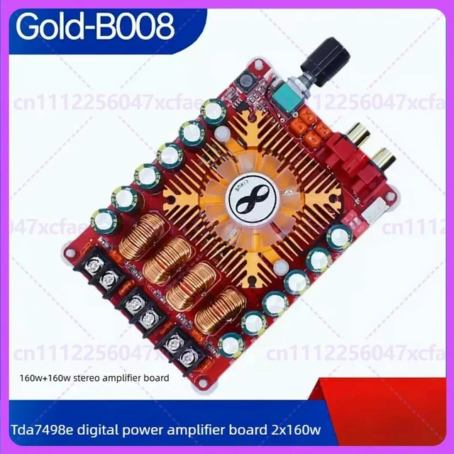 Alt view image 4 of 6 - For Gold-B008 TDA7498E Stereo Digital Amplifier Board 2×160W BTL 220W High Power Audio Module