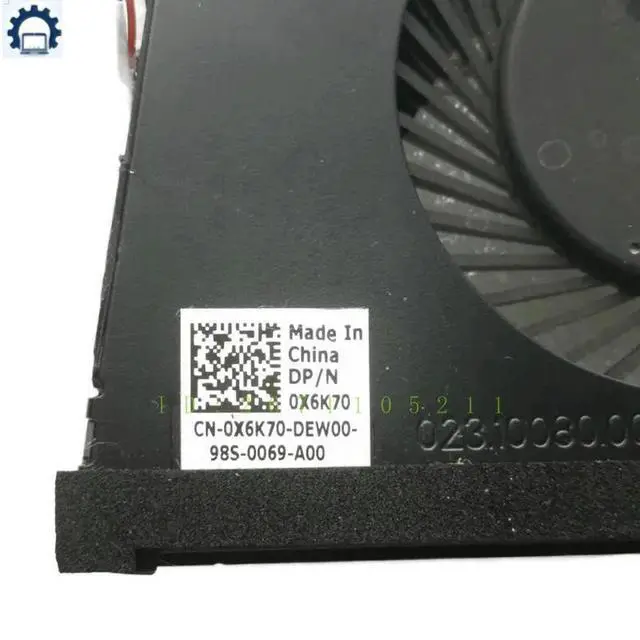 Alt view image 3 of 3 - 0X6K70 For Latitude 3480 3580 Laptop Cooling Fan Cooler Fan Heatsink Radiator CN-0X6K70 X6K70