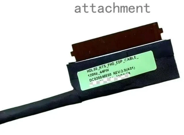 Alt view image 2 of 2 - 0M5H0Y DC020040E00 LCD HDL50 NTS FHD EDP Cable 120Hz 44Pin For Inspiron 3520 3521 3525