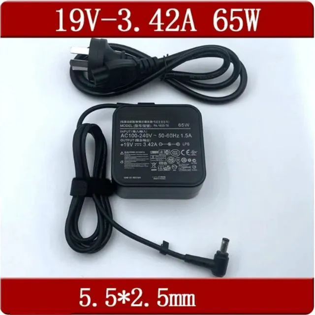 Alt view image 4 of 6 - 2pcs 65W Laptop AC Power Adapter 19V 3.42A 5.5*2.5mm PA-1650-78 for