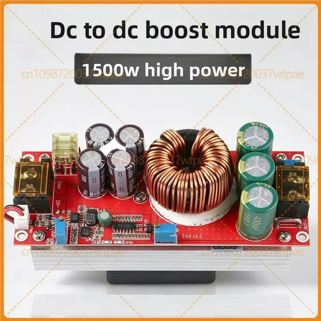 Alt view image 4 of 6 - For 1500W DC-DC Adjustable Boost Power Module, Constant Voltage Current, Output 12V 19V 24V 36V 48V 60V High Power Converter