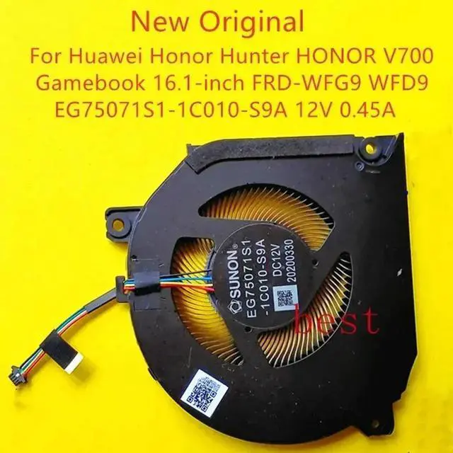 Main image of Laptop CPU Cooling Fan For Honor Hunter HONOR V700 Gamebook 16.1 FRD-WFG9 WFD9 Fans E G75071S1-1C010-S9A