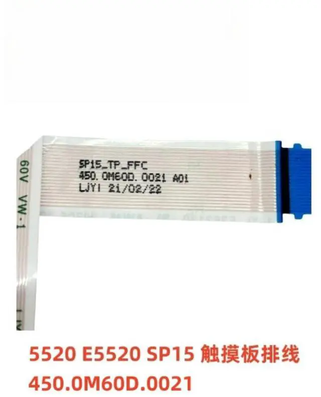 Alt view image 5 of 6 - 2pcs 450.0M60D.0021 Laptop Touchpad Flex Ribbon Cable Replacement Repair Parts for Latitude 5520 E5520 SP15 Notebook