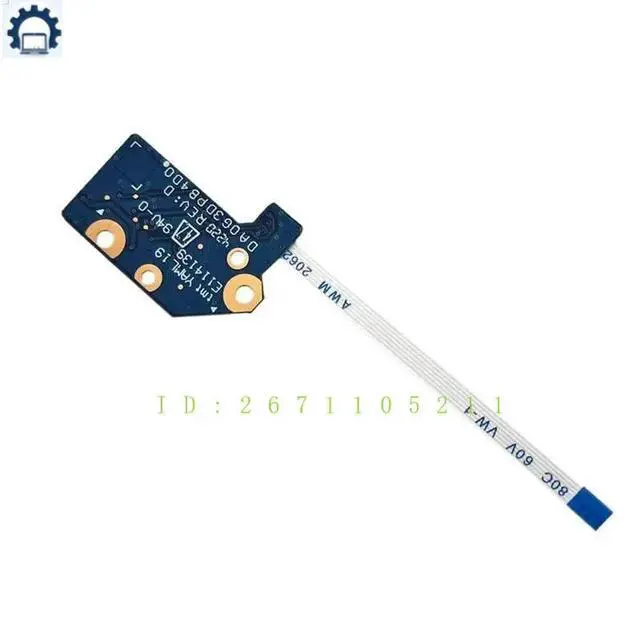 Alt view image 2 of 2 - DA0G3DPB4D0 For OMEN 15-DC Laptop Power Button Board With Cable