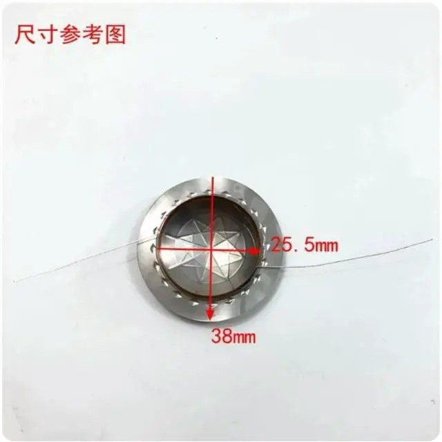 Alt view image 4 of 6 - 2pcs 25.5mm Titanium Tweeter Diaphragm Dual Lead Wire Speaker Repair Parts