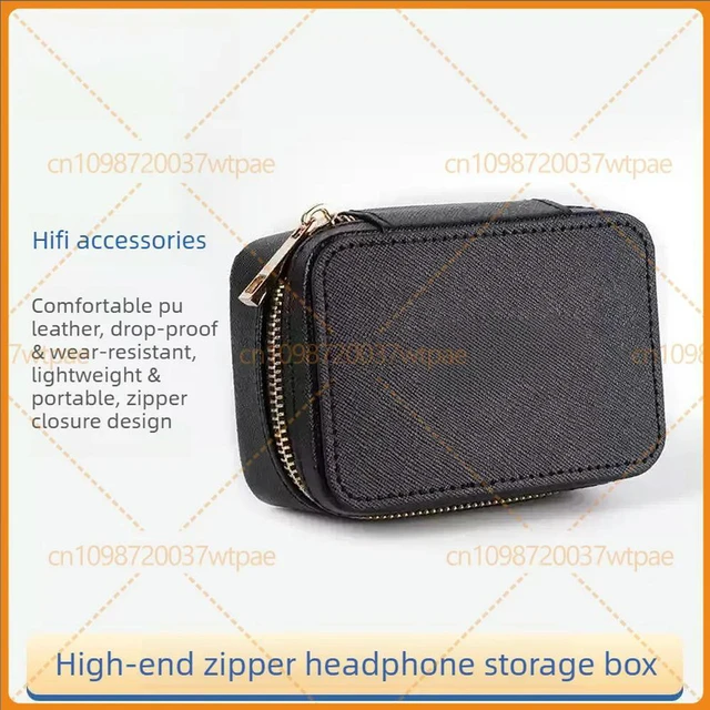 Alt view image 4 of 6 - For NICEHCK Square Zipper Earphone Case Shockproof Wired Earbuds Box