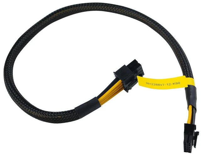 Alt view image 3 of 3 - 12Pin To 8Pin+8Pin GPU Graphics Card Power Cable 18AWG for R2288HV7 40cm