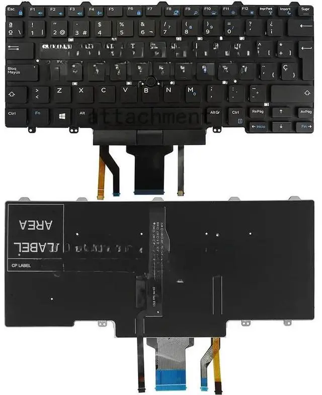 Main image of Spain Backlit Keyboard for ThinkPad X1 Yoga 1st Gen 2016 20FR 20FQ Series with Truck Point Black SP ES 00JT871