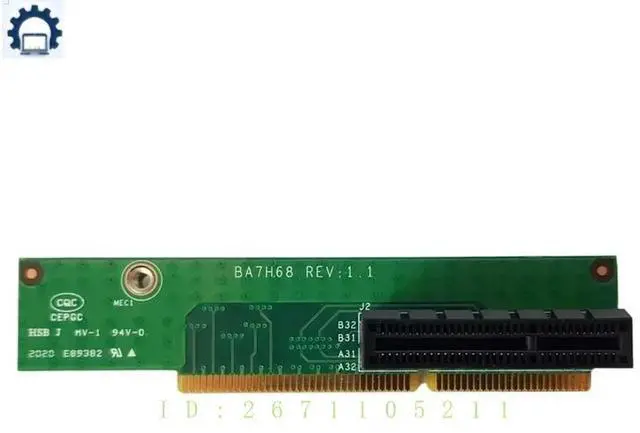 Alt view image 2 of 3 - 01AJ929 For ThinkCentre M720q M920q M920x P330 Tiny Workstation Pcie4 Riser Card BA7H68 REV:1.1