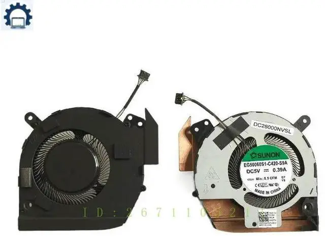 Main image of 0WG3PW For Latitude 5401 Laptop Cooling Fan Cooler Fan Heatsink Radiator WG3PW CN-0WG3PW EG50060S1-C420-S9A