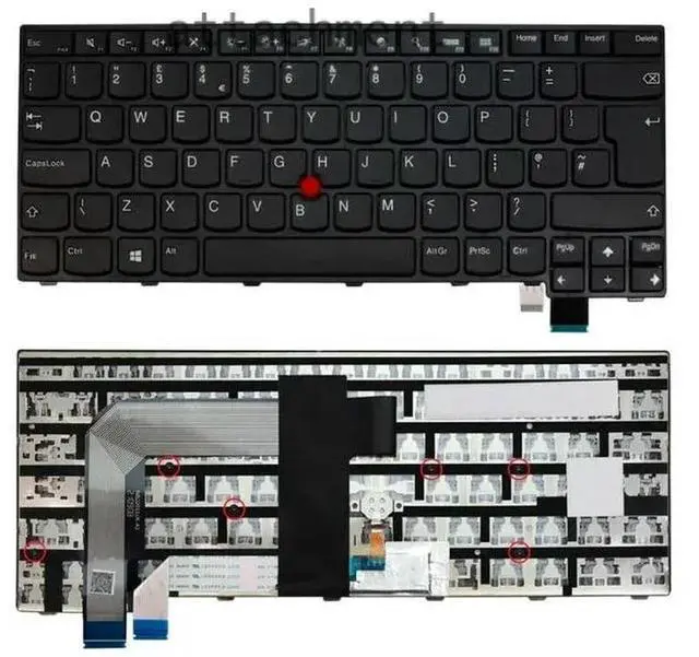 Main image of UK Layout Laptop Keyboard Backlit w/ Pointer for Thinkpad T460s T470s (Does not fit for T460 T460p T470 T470p)