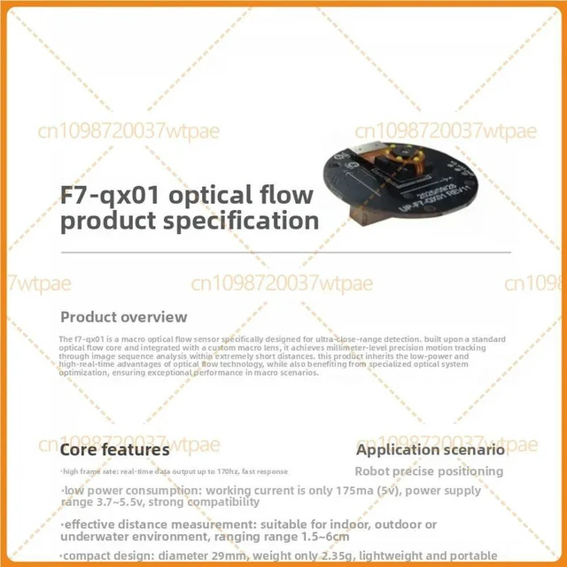 Alt view image 6 of 6 - For UPF7QX01 Macro Optical Flow Sensor Module, Upix Protocol, Indoor Outdoor Precise Positioning For Robot