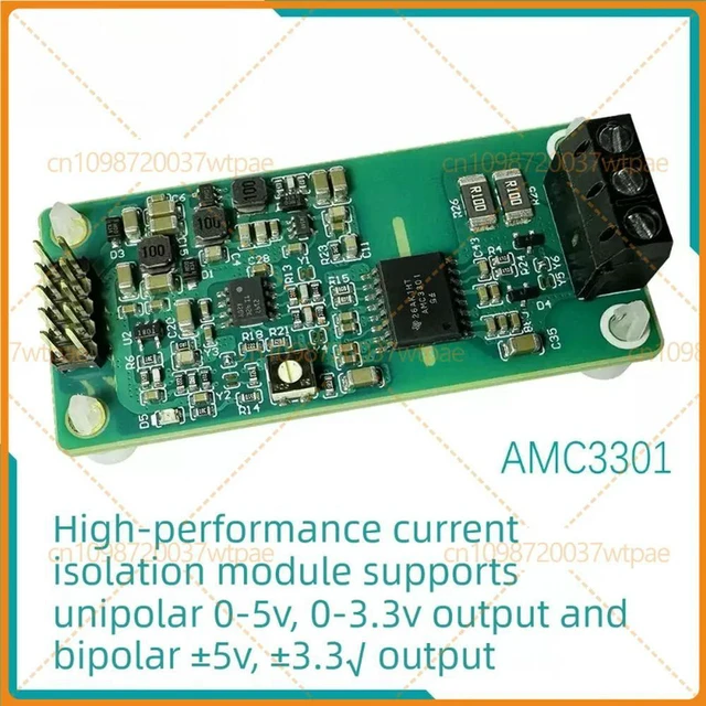 Alt view image 4 of 6 - For AMC3301 High Performance Current Isolation Module Unipolar Bipolar Output External Shunt Resistor