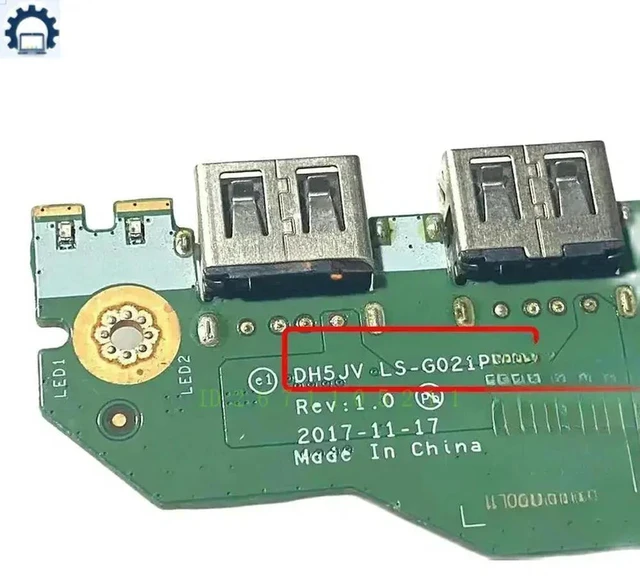 Alt view image 3 of 3 - FOR Aspire 3 Nitro 5 AN515-42 LAPTOP USB AUDIO BOARD DH5JV LS-G021P REV : 1.0