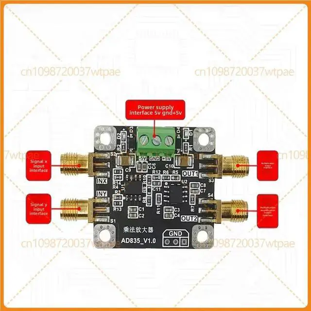 Alt view image 5 of 6 - For AD835 Four-Quadrant Multiplier Amplifier Module, Broadband Mixer Modem with Post Amplifier