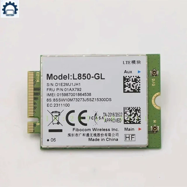 Main image of L850-GL Card 01AX792 NGFF M.2 Module For ThinkPad T580 X280 L580 T480S T480 T490 D330-10IGM T14 Gen 1 100% Tested