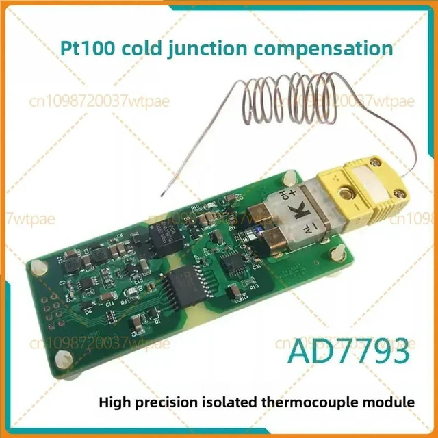 Alt view image 4 of 6 - For AD7793 Isolated High Precision K-Type Thermocouple Temperature Acquisition Module With PT100 Cold Junction Compensation