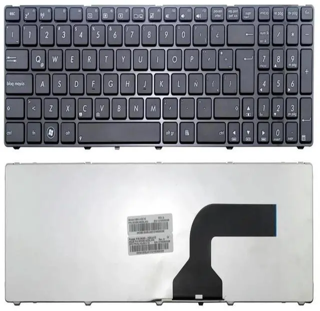 Main image of Black Latin Spanish Keyboard Black Frame For K52 K52JB K52Jc K52Je K52JK