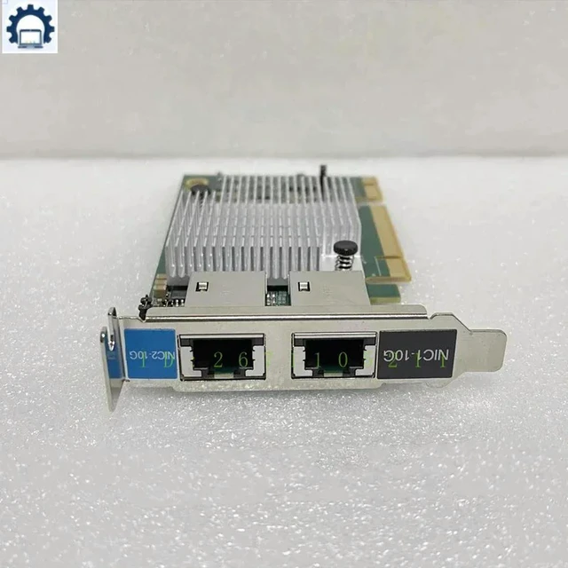 Alt view image 3 of 3 - YZCA-00311-101 For X540-AT2 X540-T2 PCI-E 8X+1X Dual Port 10 Gigabit RJ45 Interface Network Card Chip