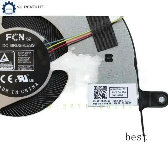 Alt view image 3 of 3 - Forlaptop CPU cooling fan for 3 14-alc06 14alc6 82kt002vrk V14 G2 ITL-82KA001KSP ALC 82kc 5f10s14005