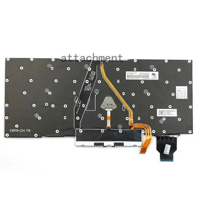 Alt view image 2 of 3 - US Layout Laptop Keyboard Backlit w/ Pointer for Thinkpad X13 Yoga Gen1 Type 20SX 20SY X390 Yoga Type 20NN 20NQ