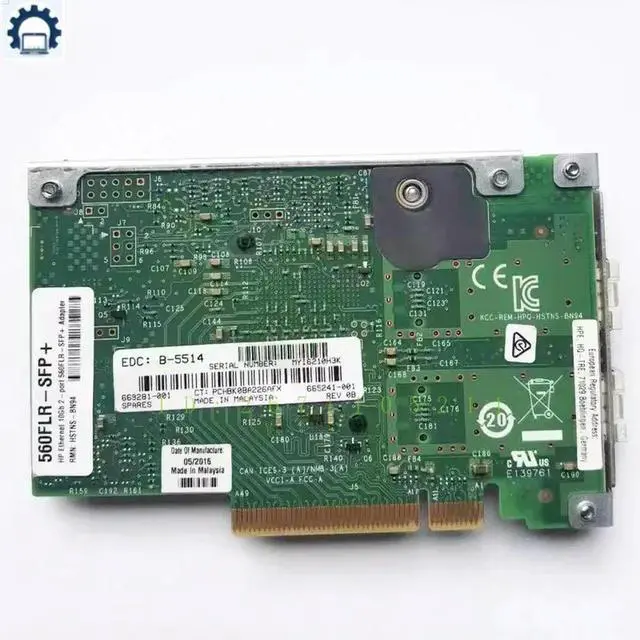 Alt view image 2 of 3 - 665241-001 669281-001 For 10GB G8 G9 Dual-Port Gigabit 560FLR SFP 100% Tested