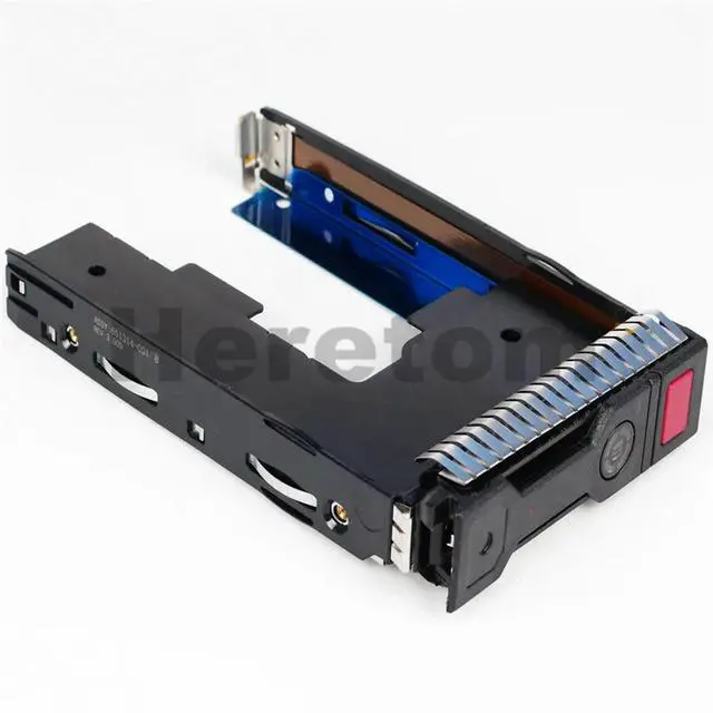 Alt view image 2 of 3 - Heretom 2.5" SSD Adapter Tray 00FC28+3.5"SATA Hard Drive Tray Caddy 651314-00 for Proliant ML350e ML310e SL250s Gen8 Gen9