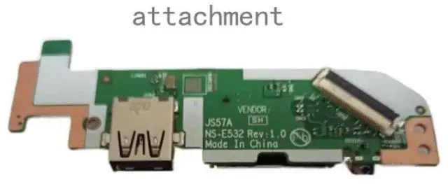 Alt view image 2 of 2 - FOR 3 15ABA7 Laptop USB CARD READER POWER BUTTON BOARD W CABLE NS-E532 5C50S25342