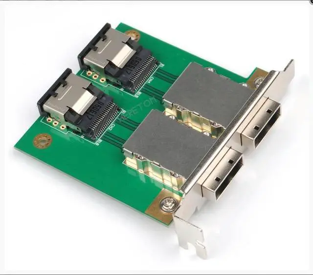Main image of 2Ports External HD SAS 26P SFF-8088 To 36Pin Mini SAS Internal SFF-8087 PCBA PCI SAS Card Adapter