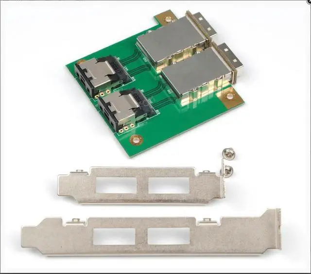 Alt view image 2 of 3 - 2Ports External HD SAS 26P SFF-8088 To 36Pin Mini SAS Internal SFF-8087 PCBA PCI SAS Card Adapter