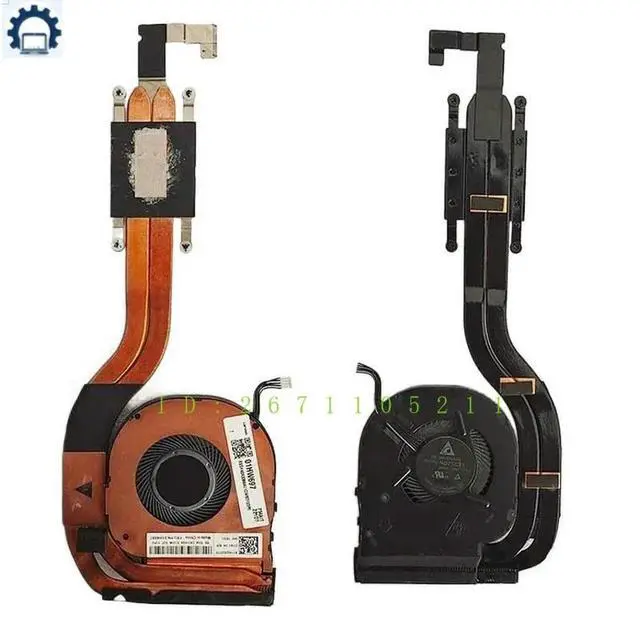 Alt view image 2 of 3 - For ThinkPad T480S CPU Cooling Fan Cooler Fan Heatsink Radiator 01HW699 01HW698 01HW697 01LV695