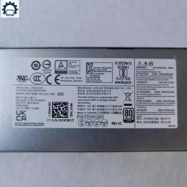 Alt view image 3 of 3 - L70044-001 L70044-002 L70044-004 PA-1181-3HK For 400 600 805 G6 G7 SFF 180W Power Supply Fast Ship