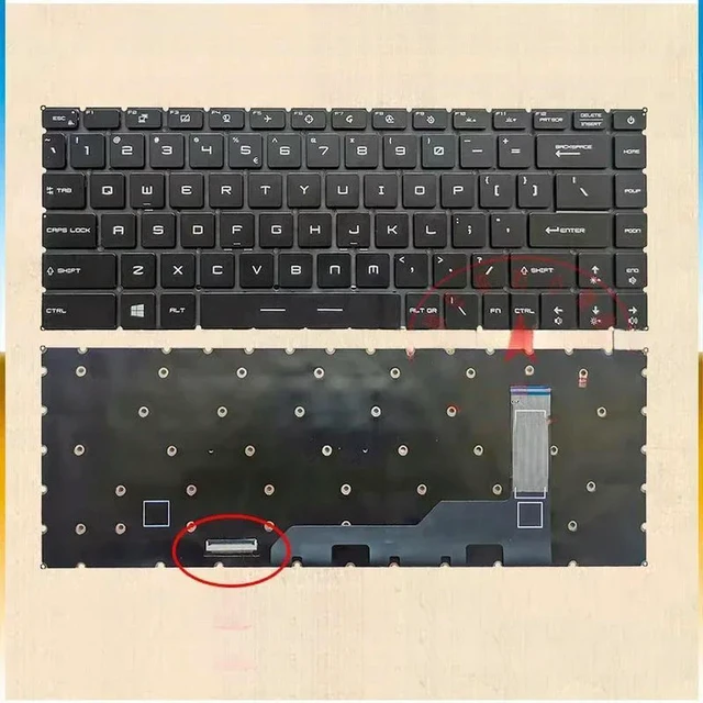 Main image of US-Inte RGB Backlit Keyboard For GP66 GE66 GS66 MS-1541 1544 1543 16V1