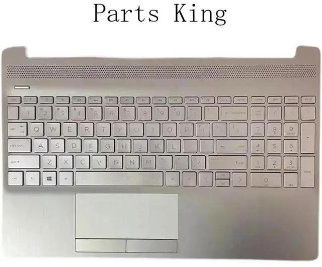 Main image of Keyboard with palmrest cover backlit for 15-DW 15s-DU 15s-DY TPN-C139 L52022-001 Silver