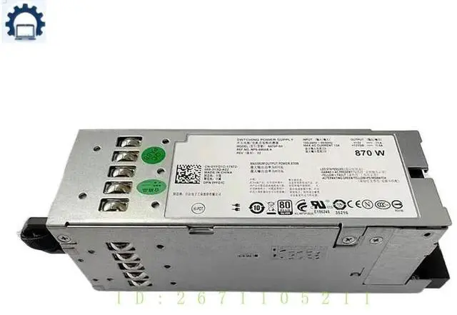 Main image of N870P-S0 A870P-00 0YFG1C 870W 12V 71A For R710 Server Power Supply NPS-885AB A YFG1C 7NVX8 07NVX8