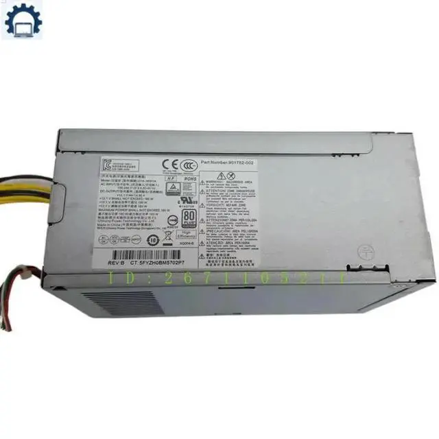 Alt view image 3 of 3 - For ProDesk 280 288 400 800 600 G3 G4 MT 180W Power Supply 913149-001 901762-001 901762-002 PA-1181-6HA D16-180P1A Tested