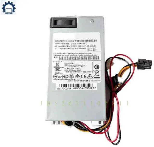 Main image of 180W Switching Power Supply KSA-180S2 100-240V 47-63HZ 12V+52V 100% Tested