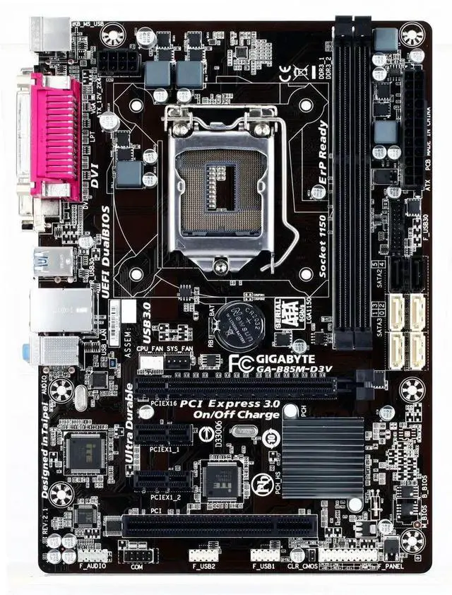 Main image of For GA-B85M-D3V Motherboard LGA 1150 B85 support i7-4790 4770T 4570 4130 cpu DDR3 32GB Micro-ATX