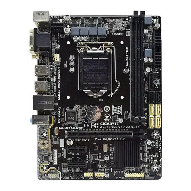 Alt view image 2 of 3 - GA-B85M-D2V PRO-SI Motherboard LGA 1150 B85 support i7-4790 4770T 4570 4130 cpu DDR3 32GB Micro-ATX