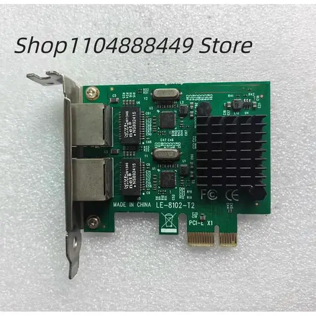 Alt view image 4 of 6 - LE-8102-T2 PCI-E dual-port Gigabit network card