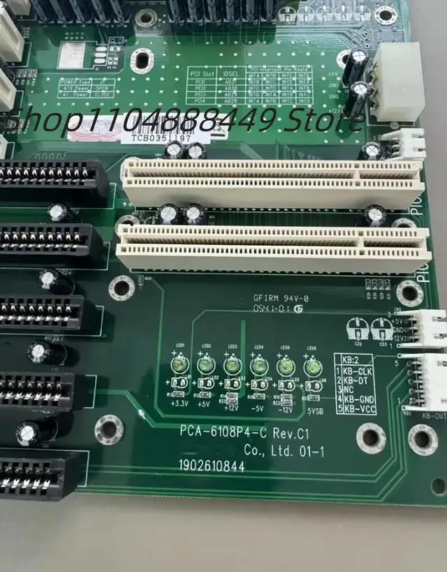 Alt view image 4 of 4 - PCA-6108P4-C REV:C1 Industrial computer backplane