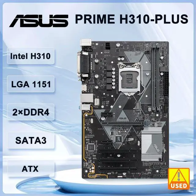 Main image of PRIME H310-PLUS Motherboard H310 LGA 1151 DDR4 32GB ATX support Core i3-8300 8600 9400F 9700F 9900K 8100 cpu