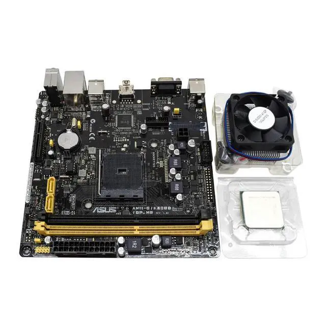 Alt view image 3 of 3 - AM1I MINI ITX Motherboards AM1I-B/K30BD Motherboard + x4 5350 cpus+ heat sink DDR3 USB 3.0