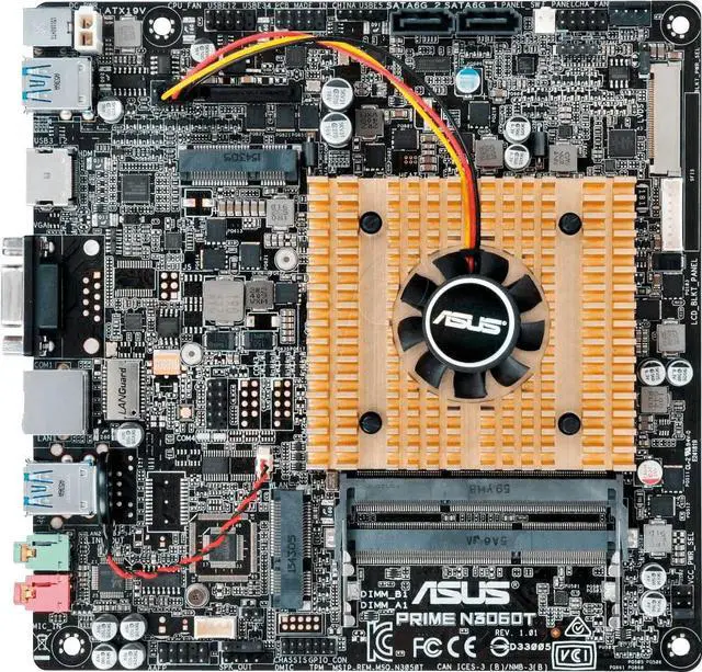 Alt view image 2 of 3 - PRIME N3060T Motherboard Celeron Dual-Core N3060 SoC 2xDDR3 MINI-ITX 4x USB 3.0/2.0 1x Gigabit RJ45