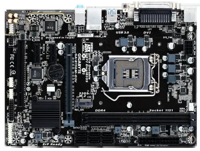 Alt view image 2 of 3 - B150M D3V Desktop GA-B150M-D3V DDR4 Motherboard B150M B150 Socket LGA 1151 USB3.0 Motherboard