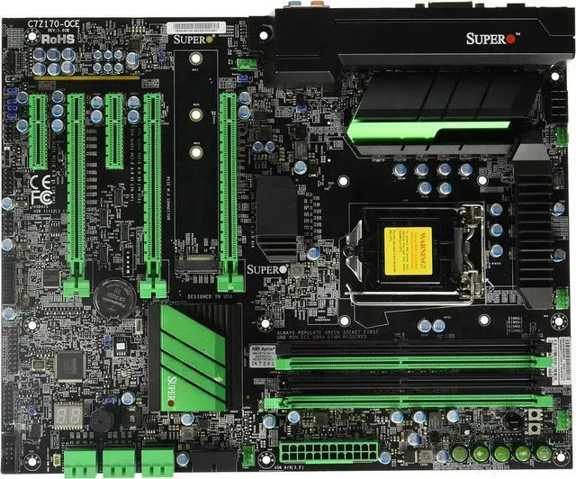 Alt view image 2 of 3 - C7Z170-OCE Motherboard Z170 LGA 1151 DDR4 64GB support 6100 7500 6600 6700 7700 6400 G4560 cpu