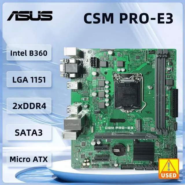 Main image of CSM PRO-E3 Motherboard LGA 1151 B360 DDR4 32GB M.2 support Core i3-8300 9100F 8600 8400 9400F 9700 cpu Micro ATX